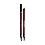 Two YSL Lines Liberated Waterproof Eye Pencils in Unrestricted Plum shade, one open and one closed, showcasing their luxurious design.