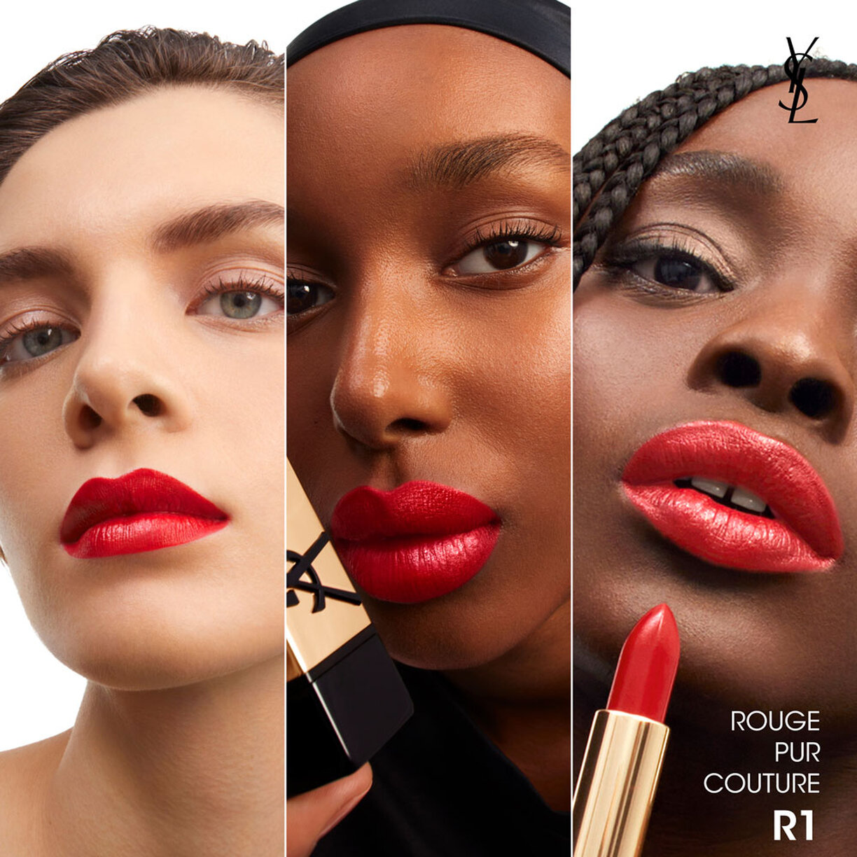 INDULGE IN COUTURE SATIN LIP WEAR WITH THE NEW ROUGE PUR COUTURE.