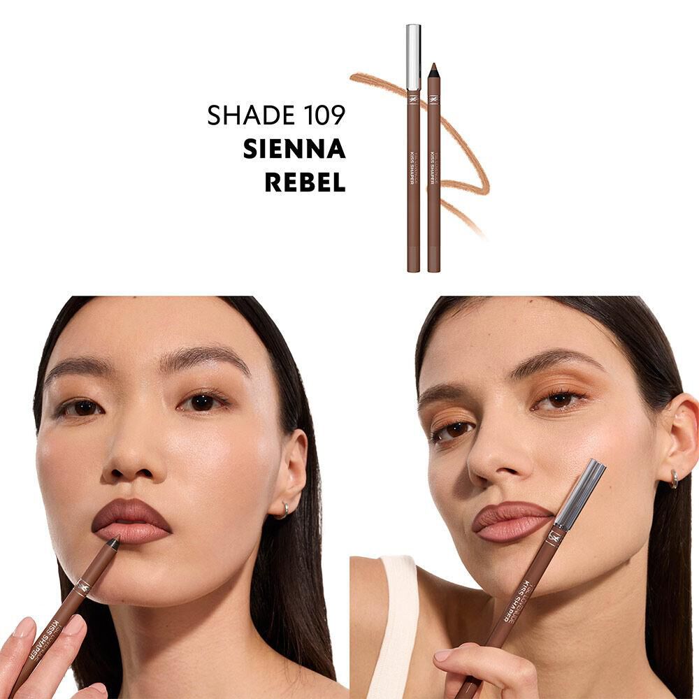 Model applying YSL LOVENUDE KISS SHAPER lip liner for sculpted nude lips.