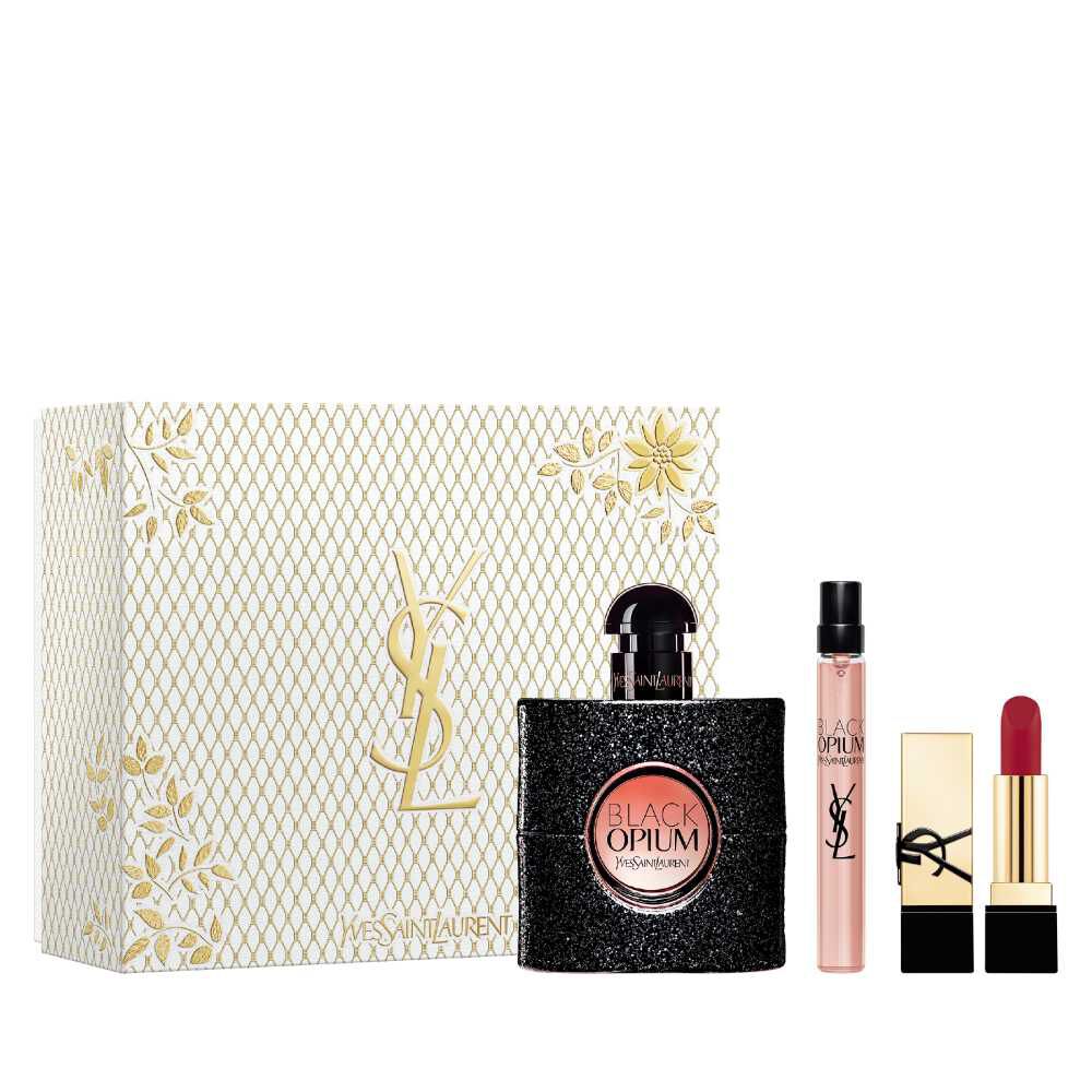 BLACK OPIUM EAU DE PARFUM + MINI lipstick gift set | YSL Beauty